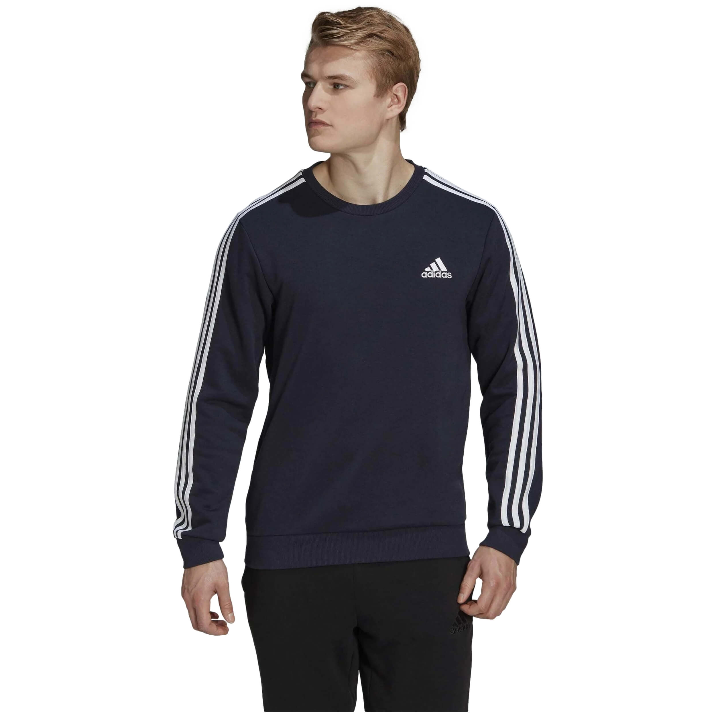 Adidas 3 Stripes French Terry Long Sleeve T-Shirt