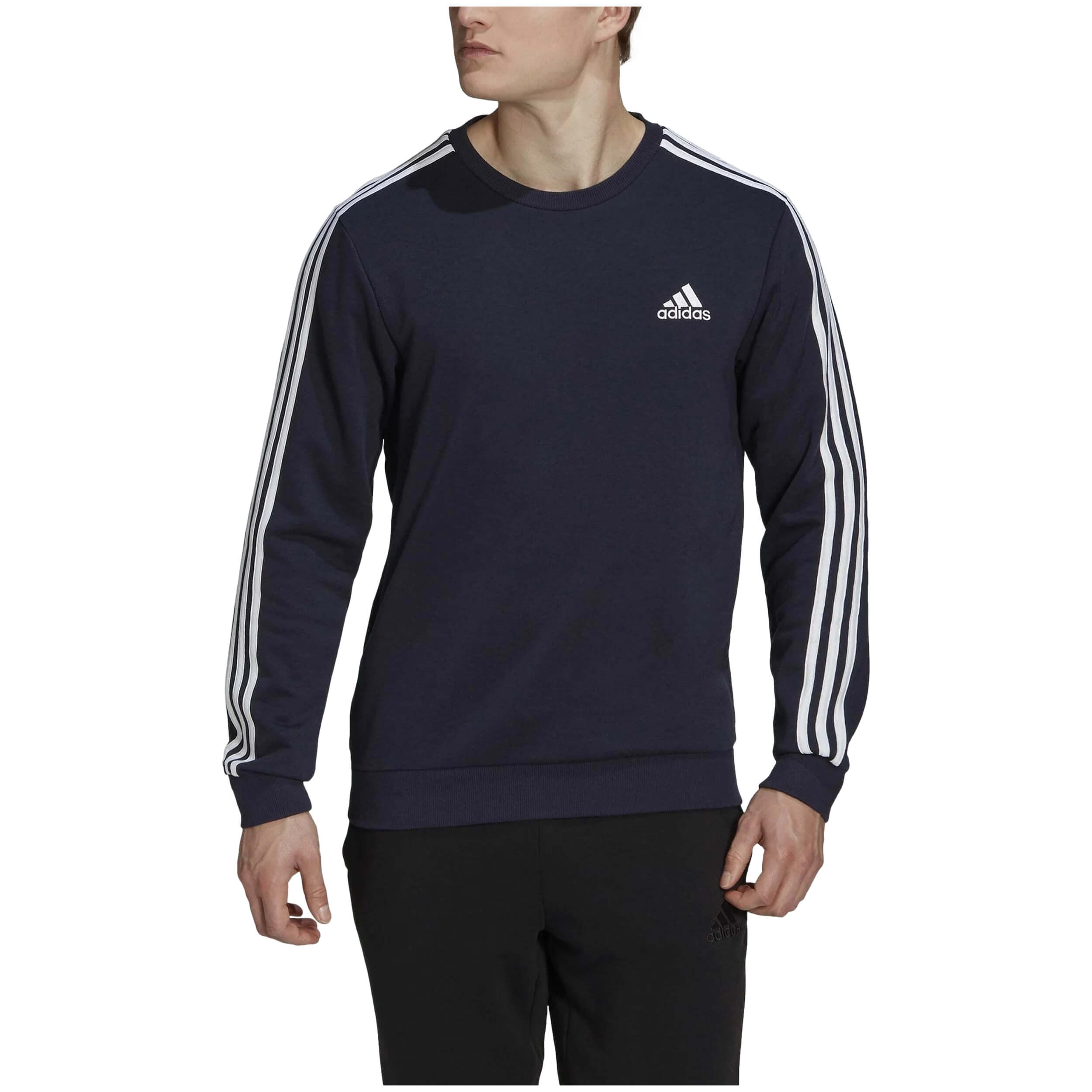 Adidas 3 Stripes French Terry Long Sleeve T-Shirt