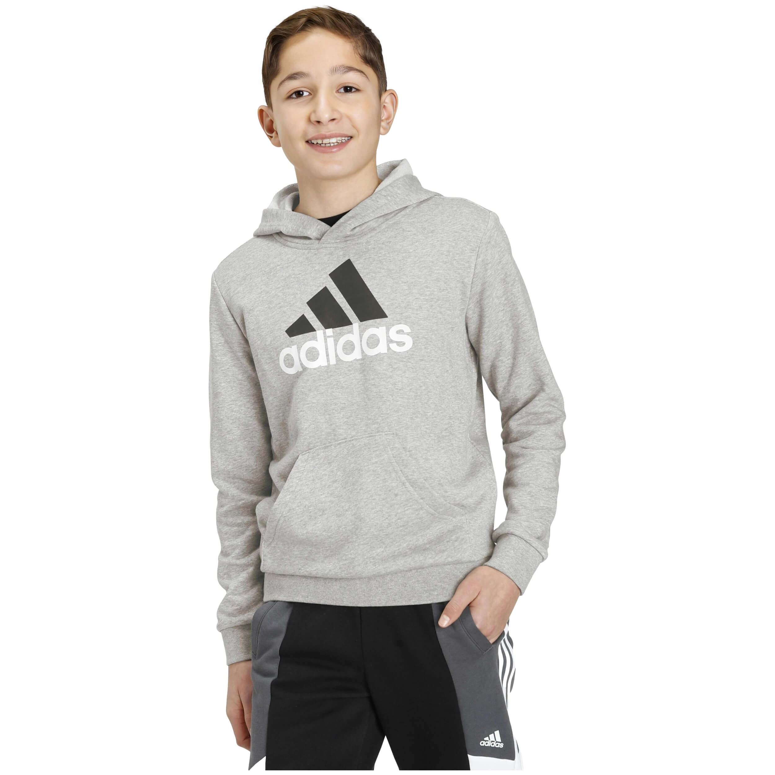 Adidas Essentials Two-Colored Big Logo Hoodie