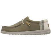 Hey Dude Wally Linen Lace-Up Shoes Natural