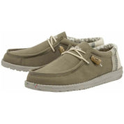 Hey Dude Wally Linen Lace-Up Shoes Natural