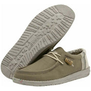 Hey Dude Wally Linen Lace-Up Shoes Natural