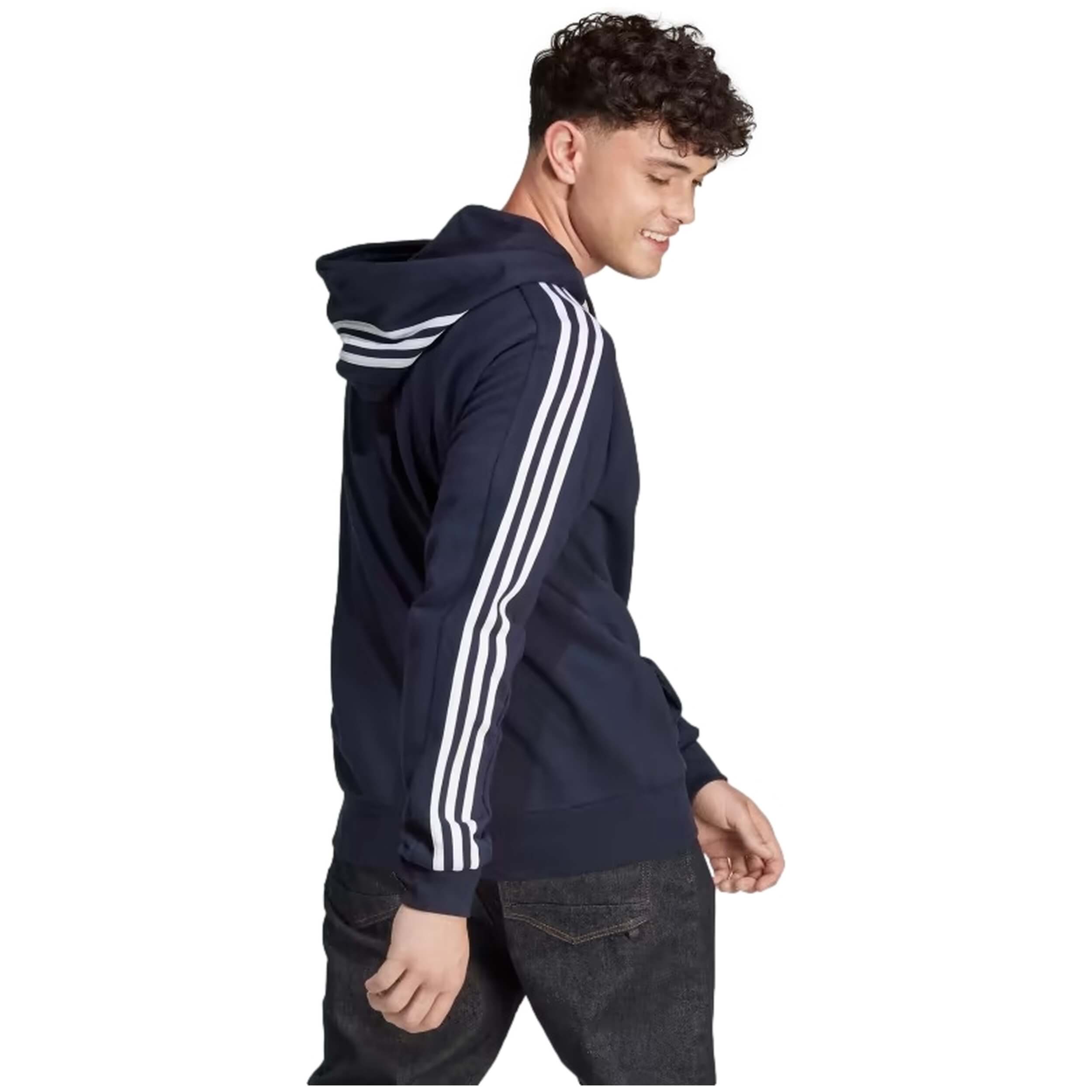 Sudadera Con Capucha Adidas Essentials French Terry 3 Bandas