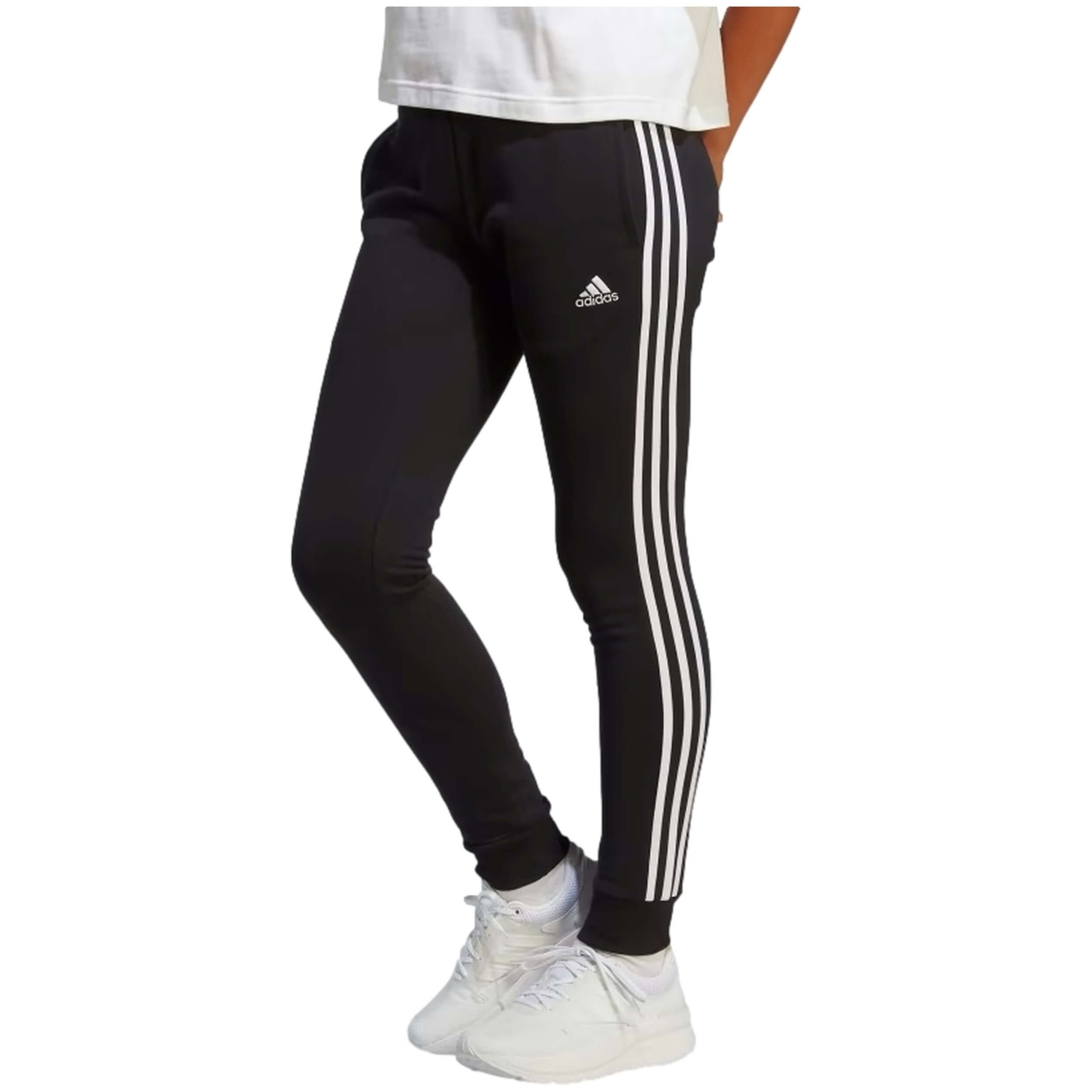 Pantalon Largo Adidas Essentials French Terry Cuffed 3 Bandas