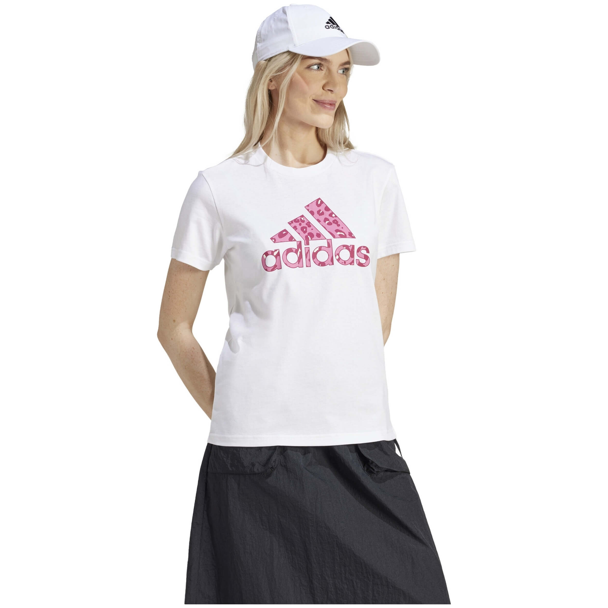 Adidas Animal Print Graphic Short Sleeve T-Shirt