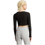 Camiseta De Manga Larga Adidas Essentials Ribbed Crop