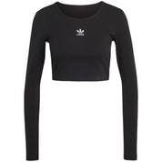 Camiseta De Manga Larga Adidas Essentials Ribbed Crop