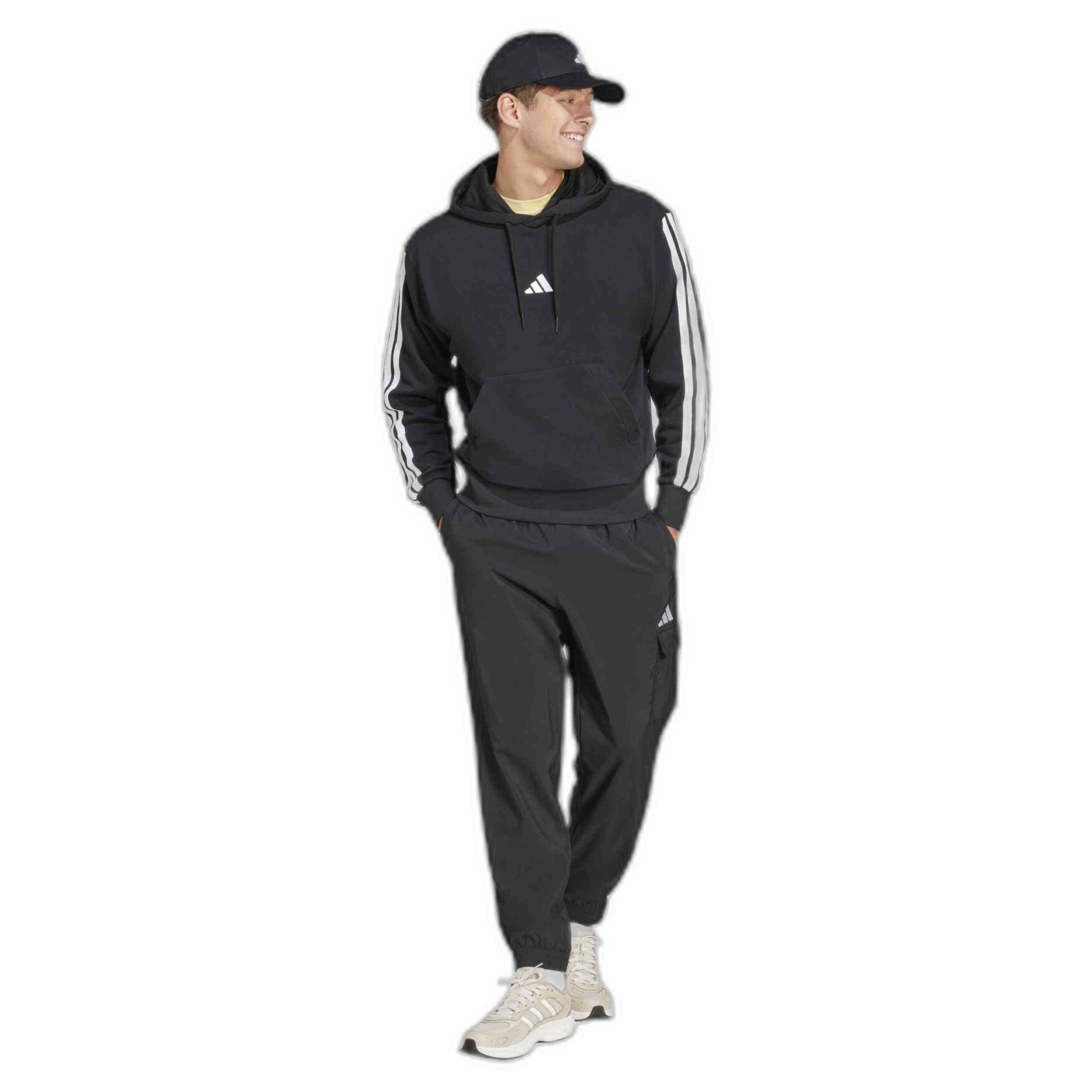 Sudadera Con Capucha Adidas 3 Stripes French Terry