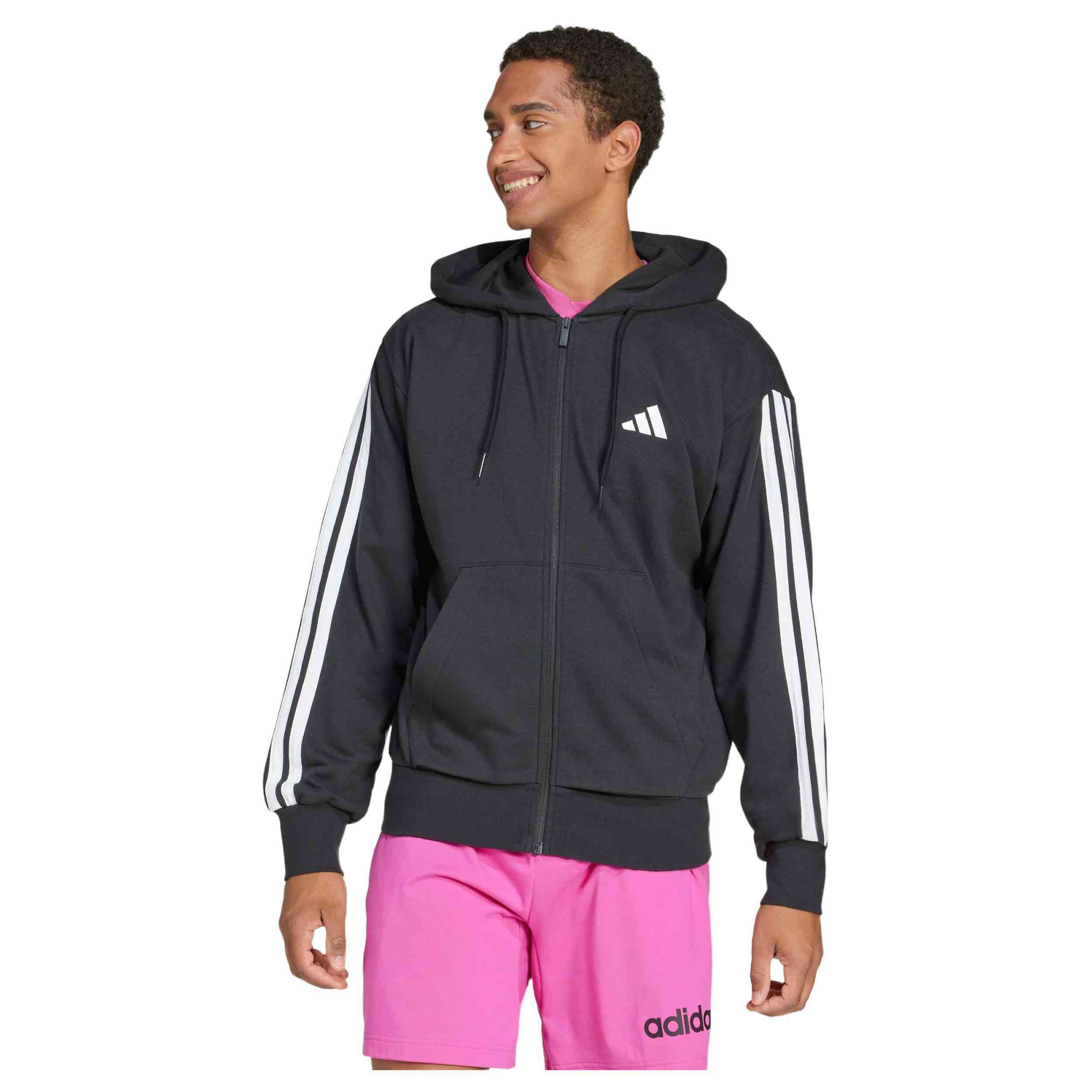 Sudadera Con Capucha Adidas 3 Stripes French Terry
