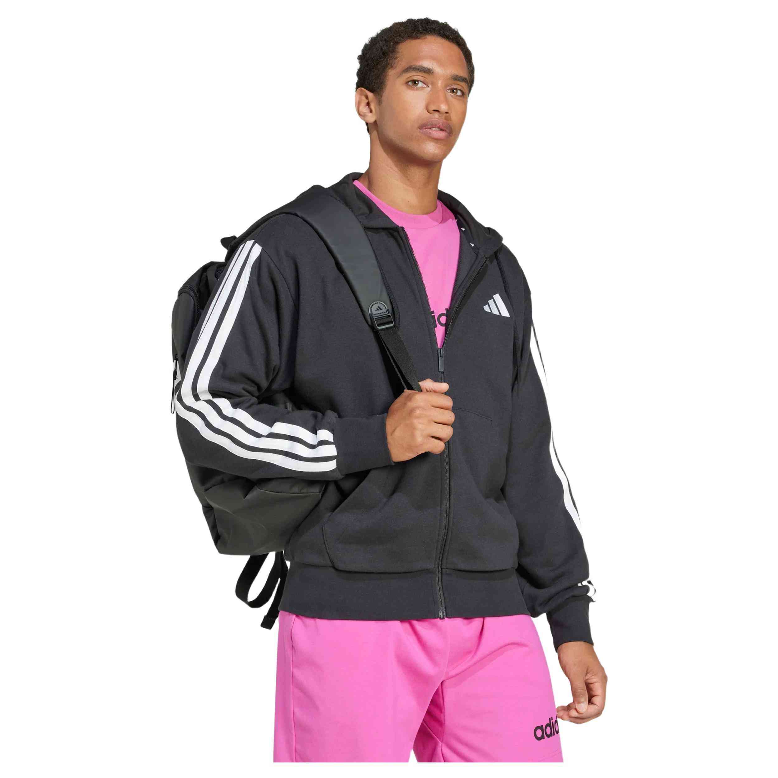 Sudadera Con Capucha Adidas 3 Stripes French Terry