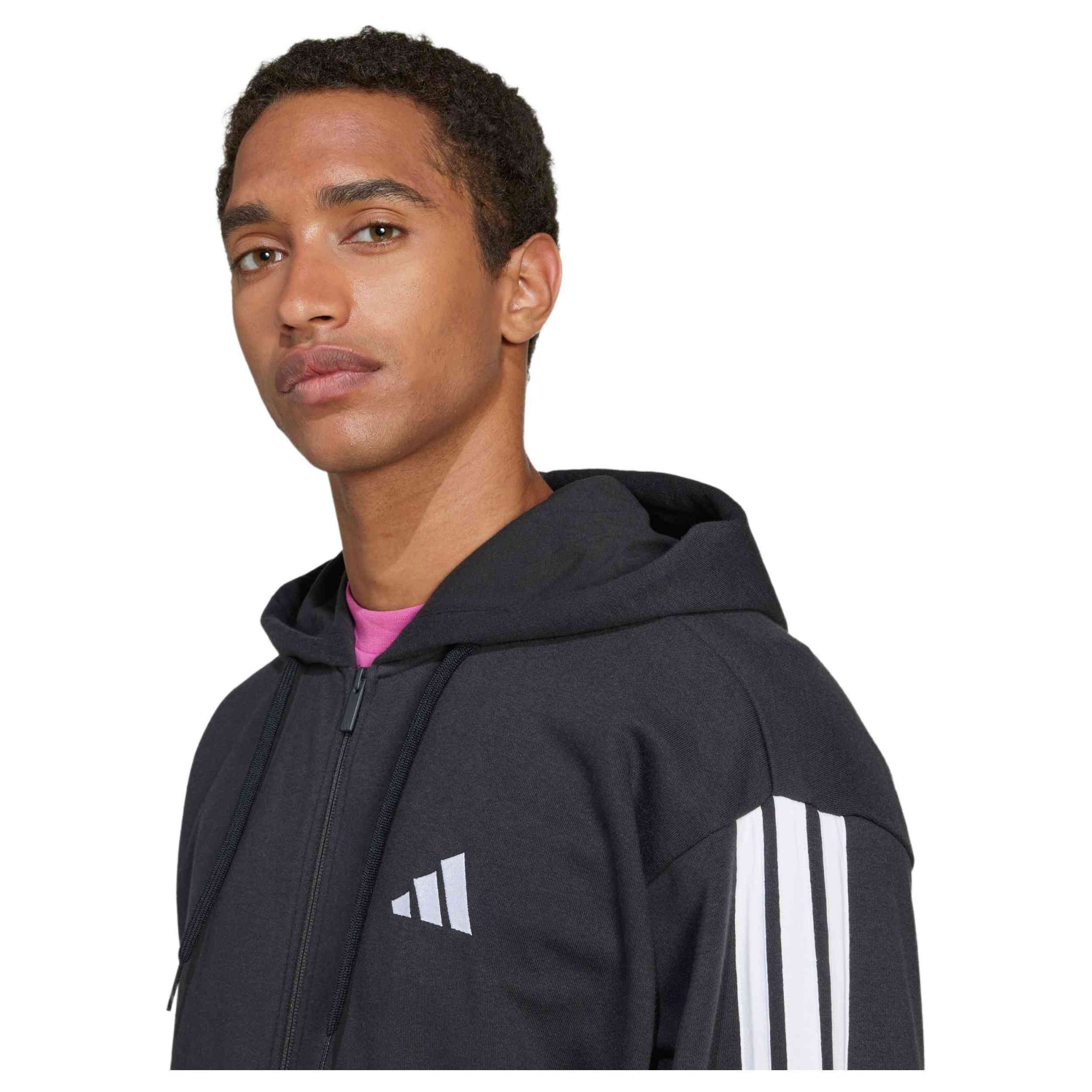 Sudadera Con Capucha Adidas 3 Stripes French Terry