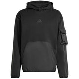 Sudadera Con Capucha Adidas City Tech Utility Fleece "Black"