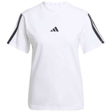 Camiseta De Manga Corta Adidas Camiseta Adidas Essentials Cotton 3 Stripes Manga Corta Blanco Negro Mujer