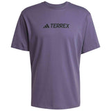 Sudadera Adidas Camiseta Adidas Terrex Classic Logo Manga Corta Violeta Negro