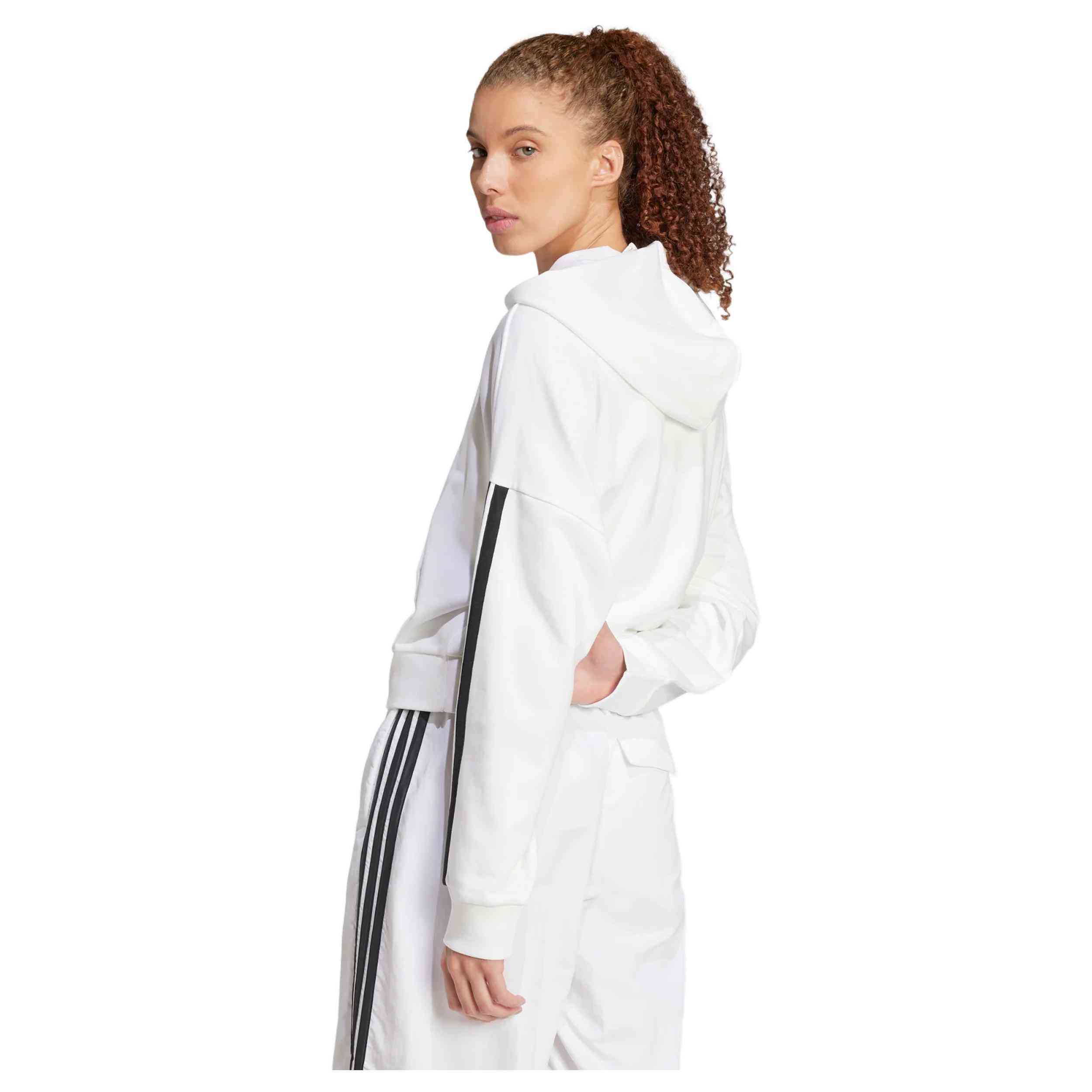 Sudadera Con Capucha Adidas 3 Stripes French Terry Qz