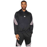 Sudadera Con Capucha Adidas Basketball Crazy Warm Fleece "Black / White"