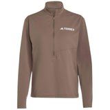 Camiseta De Manga Larga Adidas Camiseta Adidas Terrex Multi Climacool Half Zip Manga Larga Marrón Mujer