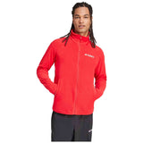 Chaqueta Adidas Forro Polar Adidas Multi Essentials Fleece Full Zip Rojo Intenso