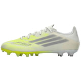 Botas De Futbol Adidas F50 Sparkfusion League Low Fg "Ftwr White / Iron Met / Hi Res Yellow"