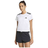Camiseta De Manga Corta Adidas Camiseta Adidas 3 Bandas Hyperglam Manga Corta Blanco Mujer