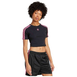 Camiseta De Manga Corta Adidas 3-Stripes Baby Tee "Black / Lucid Pink"