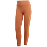 Mallas Adidas Malla Larga Adidas Optime 3 Bandas Naranja Mujer