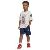 Conjunto Adidas Marvel Spider Man Sport Set "Off White / Dark Blue"