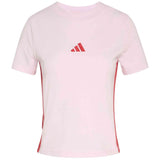Camiseta De Manga Corta Adidas Camiseta Adidas Essentials Slim Baby 3-Stripes Manga Corta Rosa Mujer