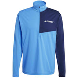 Camiseta De Manga Larga Adidas Camiseta Adidas Terrex Multi Climacool Half Zip Manga Larga Azul