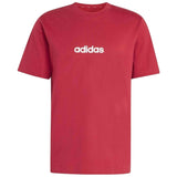 Camiseta De Manga Corta Adidas Essentials Linear Single Jersey "Active Maroon / White"