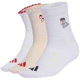 Calcetines Adidas Calcetines Adidas Estampados Rosa Blanco (3 Pares)