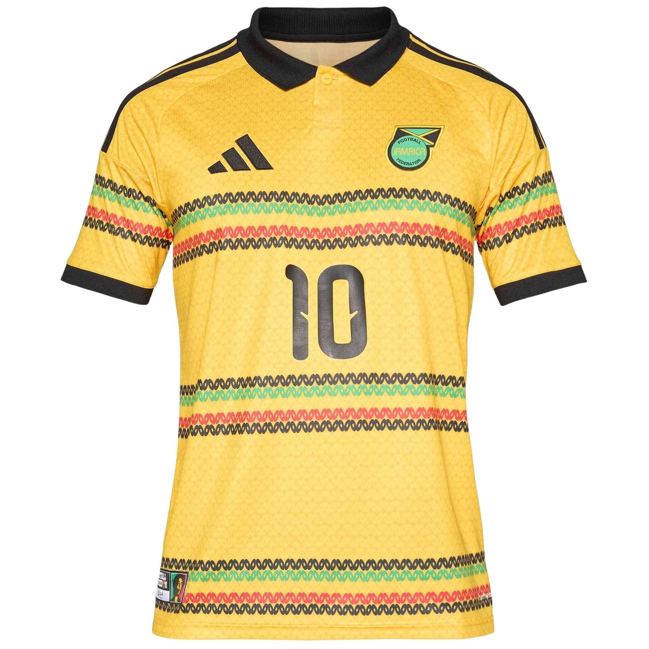 Camiseta De Futbol Adidas Jamaica 26 X Bob Marley Home Marley 10 "Amarillo"