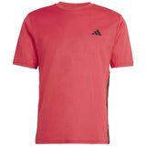 Camiseta De Manga Corta Adidas Camiseta Adidas Workout Essentials Base 3 Bandas Manga Corta Rojo