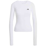 Camiseta De Manga Larga Adidas Camiseta Adidas Power Essentials Contour Manga Larga Blanco Puro Mujer