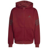 Sudadera Con Capucha Adidas Future Icons 3 Stripes Full Zip Hoodie "Active Maroon"