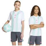 Camiseta De Futbol Adidas Messi Training Jersey Kids "White / Semi Flash Aqua"