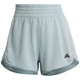 Pantalon Corto Adidas Pacer Essentials Knit High Rise Shorts "Wonder Sage / White"