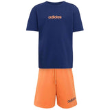 Conjunto Adidas T-Shirt And Shorts Set "Dark Blue / Dusky Orange"