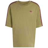 Camiseta De Manga Corta Adidas Adicolor 3-Stripes "Focus Olive/Maroon"