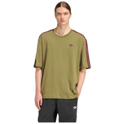 Camiseta De Manga Corta Adidas Adicolor 3-Stripes "Focus Olive/Maroon"