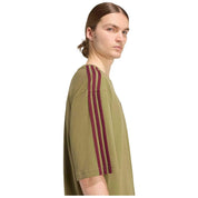 Camiseta De Manga Corta Adidas Adicolor 3-Stripes "Focus Olive/Maroon"