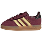 Zapatillas Adidas Gazelle Indoor Comfort Closure Elastic Lace "Maroon / Almost Yellow / Gold Metallic"