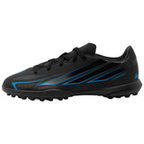 Botas De Futbol Adidas F50 Hyperfast Club Turf Football Boots Kids "Core Black / Core Black / Lucid Ray Blue"