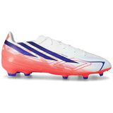 Botas De Futbol Adidas F50 Hyperfast League Firm Ground Soccer Cleats Kids "Cloud White / Solar Purple / Solar Turbo"