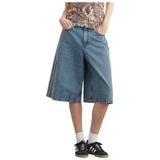 Pantalon Corto Adidas Mid Rise Denim Jorts "Worn Blue"