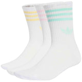 Calcetines Adidas 3-Stripes Crew "White / Clear Pink / Clear Mint / Almost Yellow"