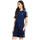 Camiseta De Manga Corta Adidas Pinstripe "Indigo / White / Grey Two"
