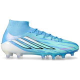 Botas De Futbol Adidas F50 Sparkfusion Elite Mid Cut Firm Ground "Semi Blue Burst / Cloud White / Lucid Pink"