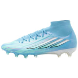 Botas De Futbol Adidas F50 Sparkfusion Pro Mid Fg/Ag Trinity Rodman "Semi Blue Burst / Cloud White / Lucid Pink"