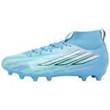 Botas De Futbol Adidas F50 Sparkfusion League Mid Fg Kids "Semi Blue Burst / Cloud White / Lucid Pink"